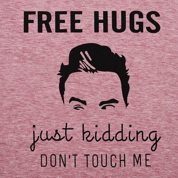 KNEYATTA Just Kidding Dont Touch Me T Shirt for Women Funny Sarcastic Humor Tees - Picture 2 of 7